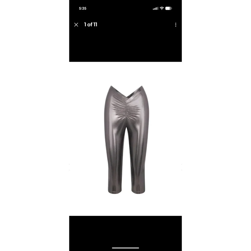 Skims Metallic Swim V Waist Capris Carbon M Metallics Collection Rare New